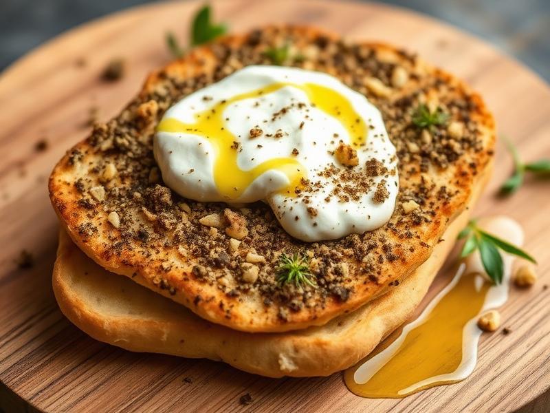 Zaatar + Labneh at Manakish Abou Tony