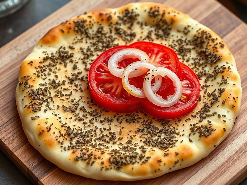 Zaatar + Tomato + Onion at Manakish Abou Tony